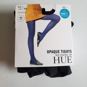 Hue Opaque Tights Non-Control Top Black 3